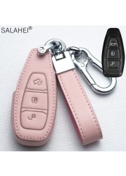 Leather Car Key Case Car Key Cover Ford Fiesta Focus 3 4 ST Mondeo Ecosport Kuga Ranger C-Max S-Max