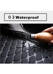 SJ High Side Waterproof Car Trunk Mat Tail Boot Tray Liner Rear Cargo Pad Accessories For Mitsubishi Outlander 5 Seats 2013-2020