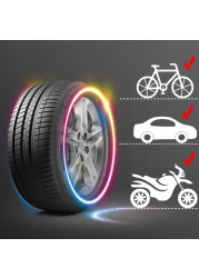 2pcs Universal Car Wheel LED Light Motorcycle Tire Lights Valve Cap Decorative Lantern Led Tire Valve Cap Flash Spoke Neon Lamps