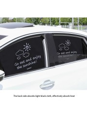 Car window sunshade cover cartoon magnetic side sun shade curtain universal side window sunshade