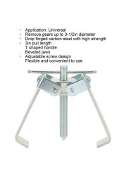 Steering Wheel Remover T Handle 2 Jaw Puller for 3‑1/2in Diameter Gears