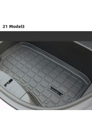 Full sets plain TPE rubber trunk frank mat for Model Y Tesla Model 3 2021-2022 2018-2020 cargo liners cargo tray car boot mats