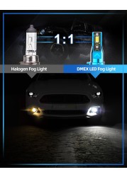 DMEX 2pcs 5000LM H8 H11 H16 H10 9145 9140 9006 HB4 Canbus LED Fog Light Bulbs 6500K White For BMW Toyota Skoda Ford Lada