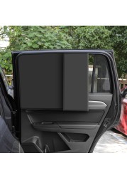 4pcs Car Magnetic Side Window Sunshade Cover Sun Visor Summer Protection Window Curtain For Front Rear Black Car Accessories