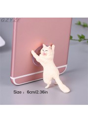 1pc Creative Cat Rescue Team Desktop Suction Cup Mobile Phone Struts Cartoon Car Phone Bracket Cute Phone Stents