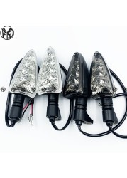 مصباح إشارة الانعطاف LED للسرعة الثلاثي 1050/R الشارع الثلاثي 675/R 675R دراجة نارية الملحقات الأمامي/الخلفي مؤشر مصباح