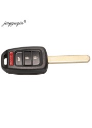 jingyuqin 2/3/4 Buttons Remote Key Shell For Honda Accord CR-V Fit XRV Vesel City Jazz Civic HRV FRV Remote Key Fob Case