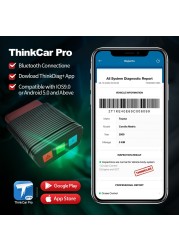 THINKCAR Pro Bluetooth OBD2 Scanner for iOS and Android Diagnostic Scan Tool with 5 Oil Service Reset/ETS/Injector/IMMO/SAS Free