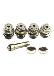 4pcs Flush Mount Car Tire Valve Stems High Pressure Bolt in Chrome Metal Scooter Wheel Valve Stem Professional Accessories