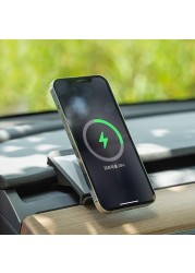 For Tesla Model 3 Y 2022 iPhone 12 13 Magsafe Charger Holder Wireless Charger & Magnet Car Mount Phone Holder Mobile Bracket