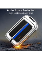 Zinc Alloy Car Key Cover Shell Bag Holder Fob Volvo XC40 XC60 XC90 S60 S90 V60 V90 Keychain Keyring Accessories