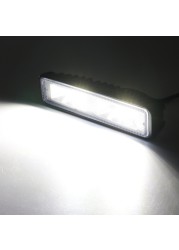 48W DRL LED Spot Flood Work Light Worklight 9-32V 12V LED Running Lights for Off-Road Vehicle SUV Cars Truck Black Shell