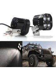 40W LED Work Light Bar Spot Pods Offroad Fog Lamp Pickup ATV Truck USA Car Flashing Light Multicolor Luminous Lamp