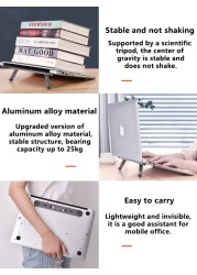 Metal Laptop Stand for 11-17 inch MacBook Pro Air Laptop Mini Foldable Adjustable Stand Cooling Pad Laptop Accessories