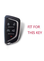 Car Smart Key Cover Case Fob For Cadillac CT4 CT5 CT4-V C8 Corvette 2018 2019 2020 2021 Key Chain Protection Shell Accessories