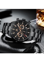 Cheetah New Watch Top Brand Casual Sports Chronograph Watches Men Stainless Steel Wristwatch Large Dial Waterproof Quartz Watch