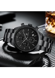 New leopard watches for men luxury brand fashion business quartz men's wristwatch stainless steel waterproof sports watch