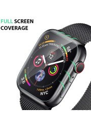 Clear Flexible Screen Protector for Apple Watch Series 7 6 5 4 3 2 1 SE Applewatch IWatch 45mm 44mm 42mm 41mm Screenprotector Film