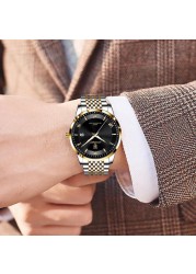 Pbaiagar Men's Watches 2022 New Luxury Quartz Watch Waterproof Luminous Stainless Steel Business Top Brand Swiss Men's Wristwatch