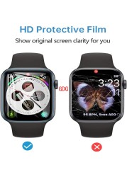 1-4pcs Hydrogel Film for Apple Watch 7 6 SE 5 4 3 2 1 Screen Protector for Apple Watch Series 38mm 42mm 45mm 41mm 40mm 44mm