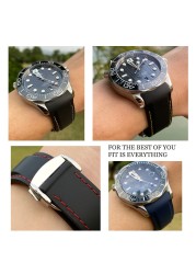 18mm 19mm 20mm 21mm 22mm rubber silicone watches bands for Omega 300 speedmaster strap brand watchband blue black orange