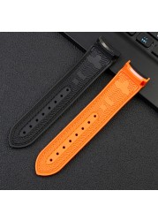 20mm 22mm Black Blue Orange Fabric Nylon Rubber Watch Band For Omega 300 Ocean Watchband Buckle Tools Silicone Strap