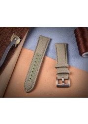 Hemsut - Canvas watch straps, nylon watch straps, green quality, quick release, steel buckle 18mm 20mm 22mm 24mm