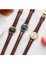 OLEVS-Women's Quartz Watches Casual Fashion Brown Leather Luminous Water Resistant Ladies Wrist Watch