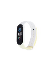 For Mi Band Silicone Strap 3 4 5 6 Macaron Two Tone Stitching Strap Breathable Strap Buckle Smart Watch Replacement Wristband