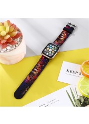 Marvel Apple Watch Strap Spiderman Iron Man Men's Watches Spare Parts Silicone Replacement Watch Strap 38mm 40mm 42mm 44mm