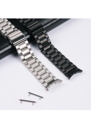 Metal Strap For Samsung Galaxy Watch 4 Classic 46mm 42mm No Gaps Curved End Bracelet Stainless Steel Band For Watch 4 44mm 40mm