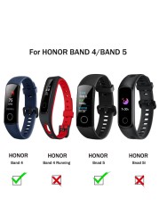 Silicone Wrist Strap for Honor Band 5 Wristbands Accessories Replacement Sport Strap for Honor Band 4 Bracelet
