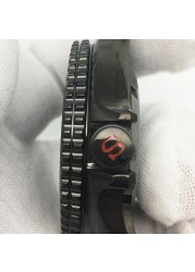 42mm sapphire glass case fits NH35A NH36A movement in black color