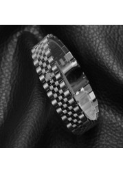 Watch Accessories Steel Strap Male 13mm17mm20mm Sports For Rolex Luxury Series Five Beads Full Solid Strap Women Watch Band