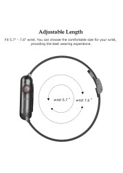 slim strap for apple watch band 44mm 40mm 42mm 38mm stainless steel metal bracelet korea iWatch series 3 4 5 6 se 7 45mm 41mm