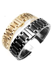 Curved End Stainless Steel Watchband For Tissot 1853 Couturier T035 14/16/17/18/22/24mm Watch Band Women Men Strap Bracelet