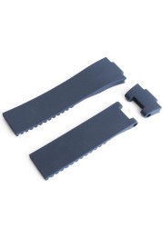 Silicone Rubber Watch Strap, 25 x 12mm, Black, Brown, Blue, Water Resistant