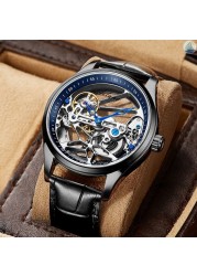 Genuine Tourbillon Watches Men Mechanical Watch Fully Automatic Luxury Brands Luminous Waterproof Men's Watch Fashion Reloj Hombre