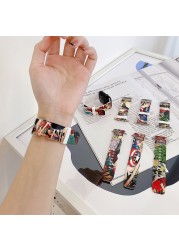Marvel suitable for apple watch straps 38mm 40mm 42mm 44mm spiderman iron man silicone wristband 1/2/3/4/5/6/se apple watch band