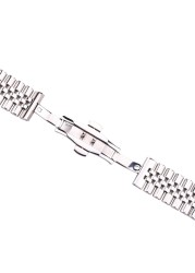 Silver plated stainless steel watch straps, metal watch band accessories, 16 18 19 20 21 22 mm