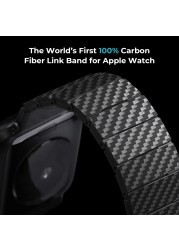 Carbon Fiber Strap for Apple Watch Band 45mm 44mm 42mm 41mm 40mm 38mm Lightweight Connect Bracelet Strap iWatch Series 3 4 5 6 SE 7