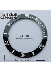 Miuksi 40mm high quality ceramic bezel watch parts fit 43mm watch case for watch sea