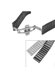 السيراميك مربط الساعة 18 20 22 مللي متر أسود أبيض معصمه استبدال حزام للرجال والنساء ووتش سلسلة سريعة الإصدار