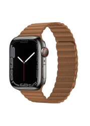 Magnetic Leather Loop for Apple Watch Band 45mm 41mm 44mm 40mm 38mm 42mm Wristband Bracelet Korea iWatch Series 7 6 5 4 se strap