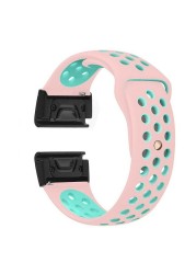 Stylish Fit Metal Strap For Garmin Fenix ​​6X 6 6S Pro 5X 5 5Plus 3HR Forerunner 935 Breathable Silicone Band Quick Release Strap