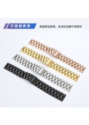 General stainless steel watch bands solid steel band 304 watches metal strap watch accessories 16mm 18mm 20mm 22mm 24mm dropshipping