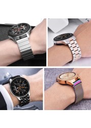 20mm/22mm Stainless Steel Band For Samsung Galaxy Watch 3/46mm/42mm/Active 2/Gear S3 Frontier Bracelet Huawei GT-2-2e-pro Strap