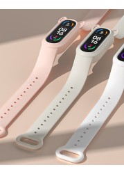Universal Silicone Strap For Xiaomi Mi Band 3/4/5/6 Wristband Replacement Cute Cat Ear Smart Watch Bandsfor Mi Band 3 4 5 6