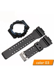 For Casio G-SHOCK GA-110 GA-100 GD-120 Rubber sport strap modification accessories, including case and strap adapter