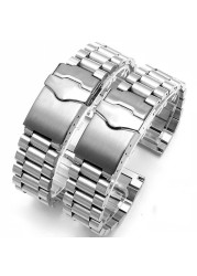 High Quality Stainless Steel Watchband For Tag Heuer Male Strap 20mm 22mm Silver Bracelet With Folding Buckle Band